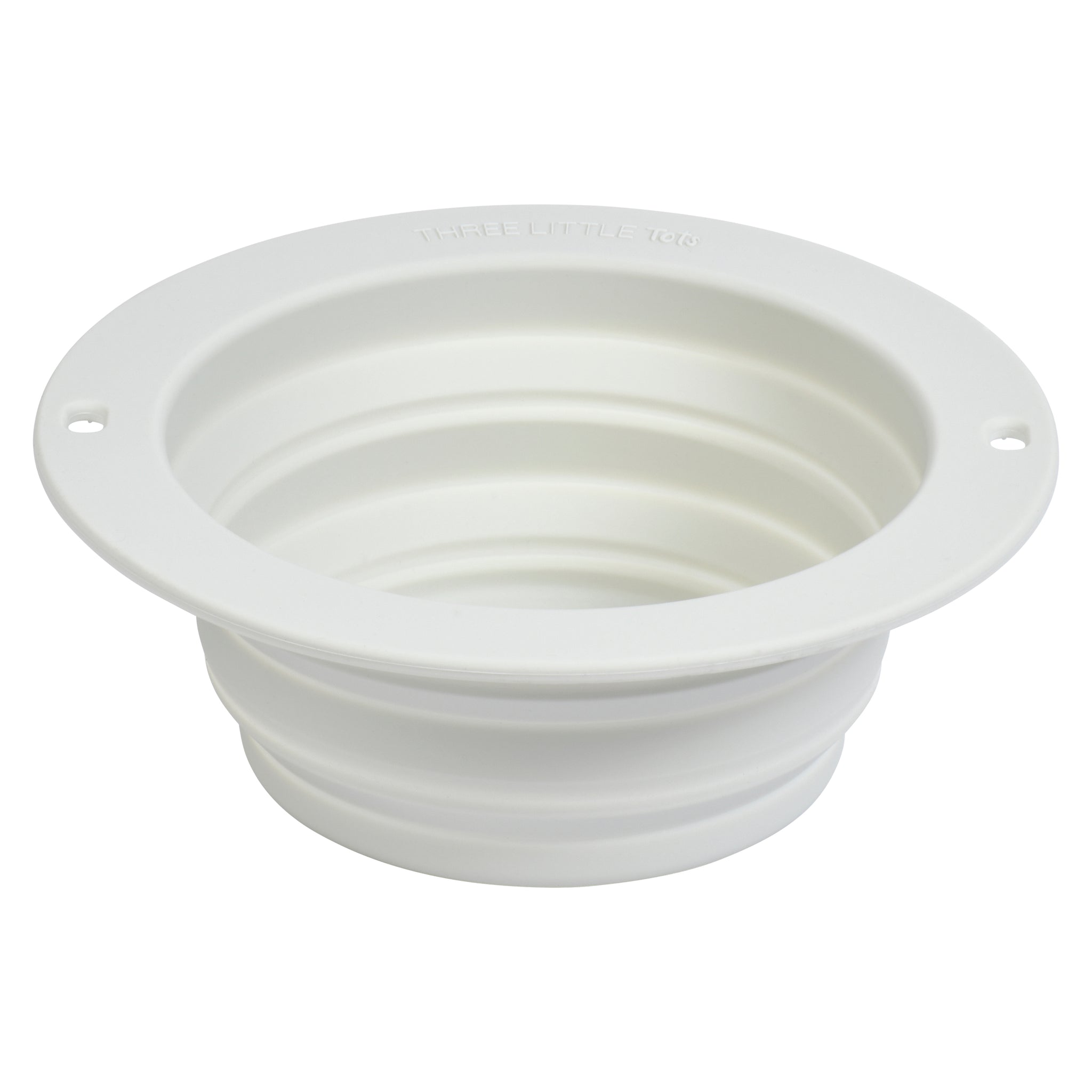 Easy-clean silicone bowls perfect for travel; collapsible to save space and prevent snack-time messes.