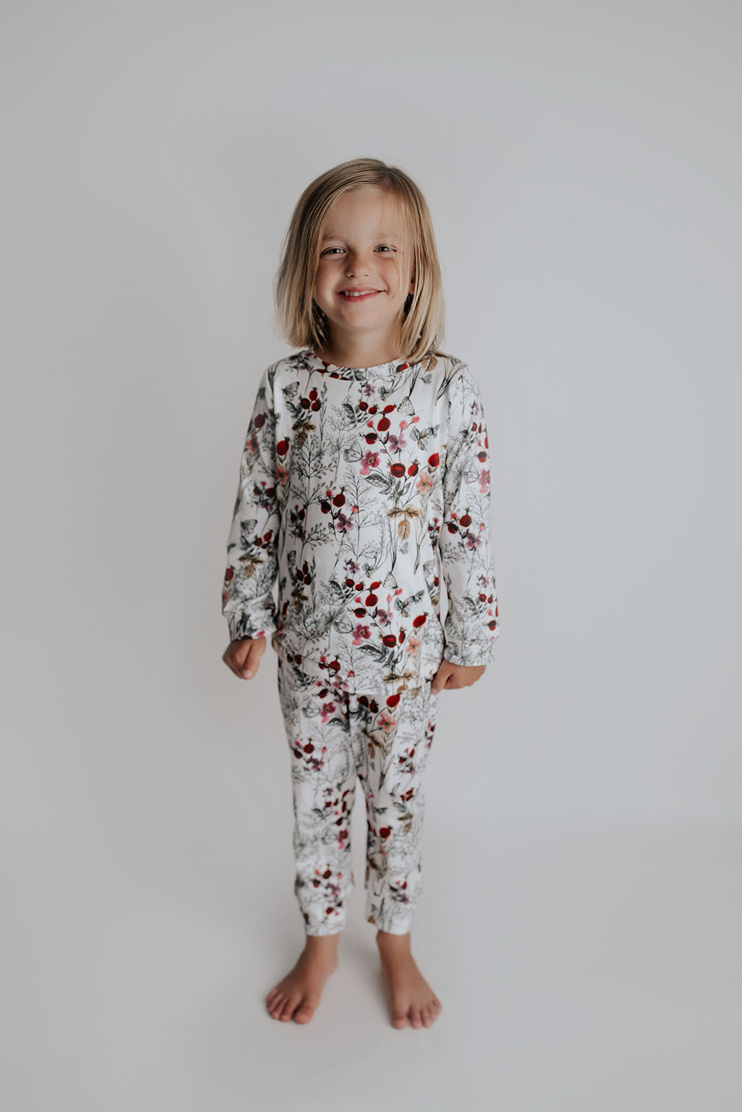 Signature comfy material and beautiful floral designs make these pajama sets a favorite for bedtime or lounging.