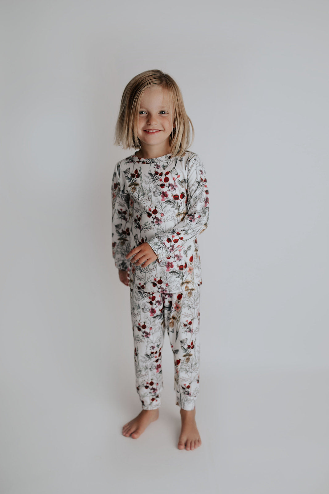 Three Little Tots are the best pajamas for kids. Floral flower jammies. 