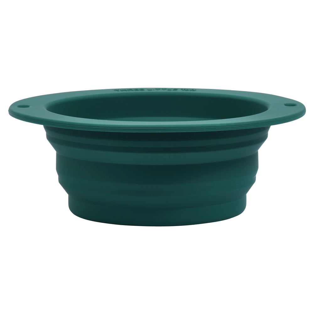 Forest Green Collapsible Bowl for Travel or Home