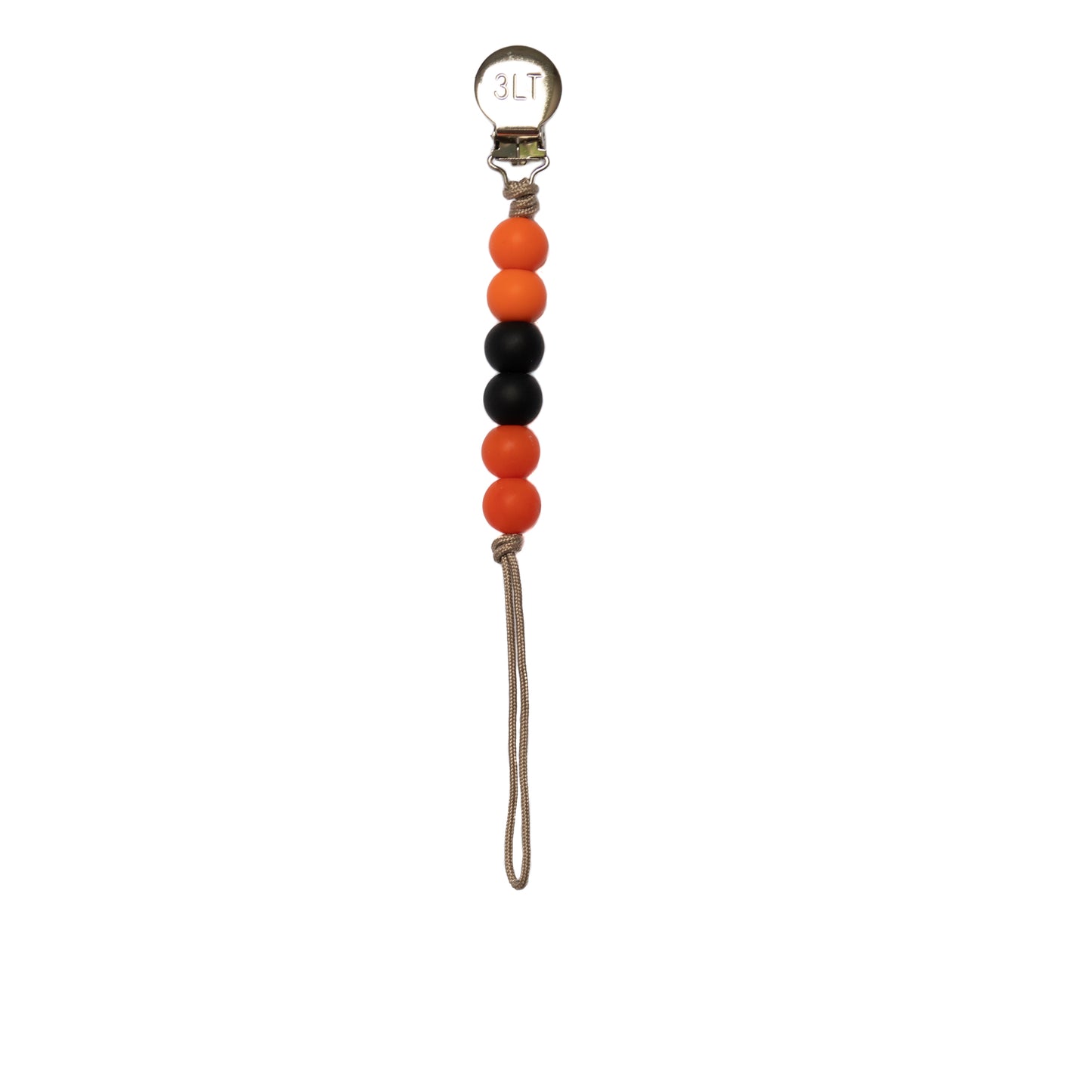 Perfect for your little one's Halloween outfit! Made in the USA, Three Little Tots Paci clips feature 6 silicone beads.