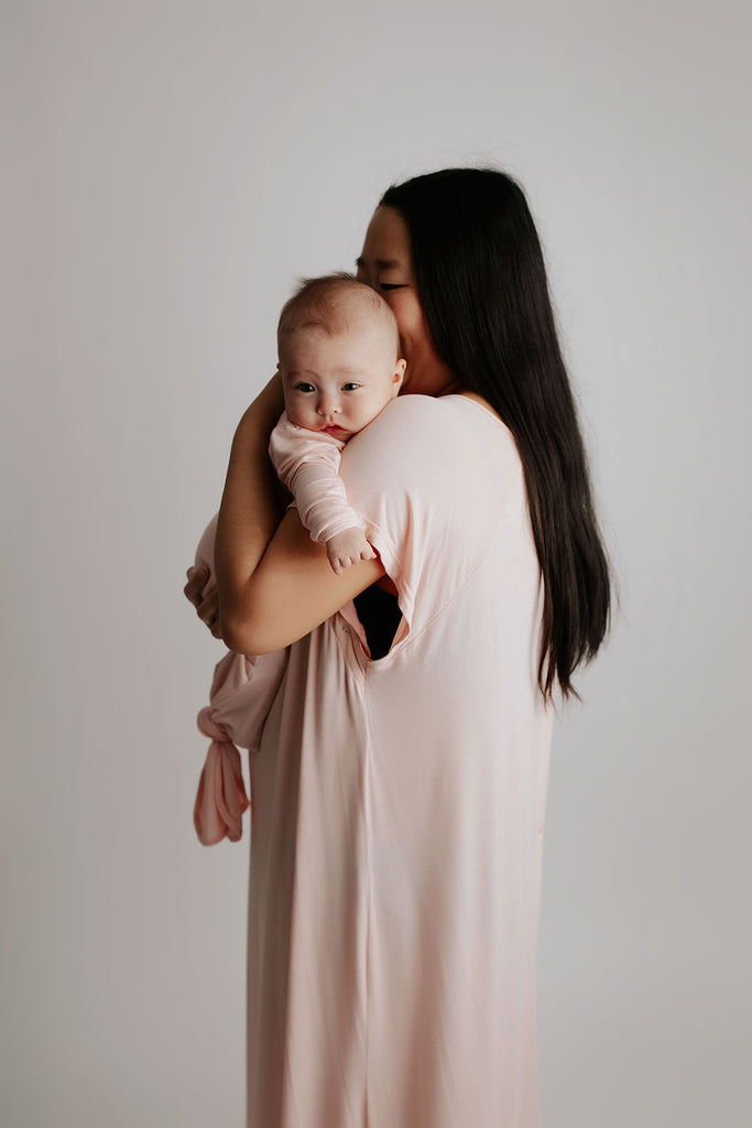 Pink Matching Labor And Delivery Gowns Rose Mommy Labor Delivery