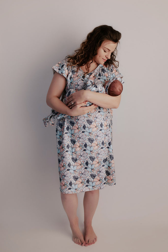 Matching baby gown to go with hospital labor gown