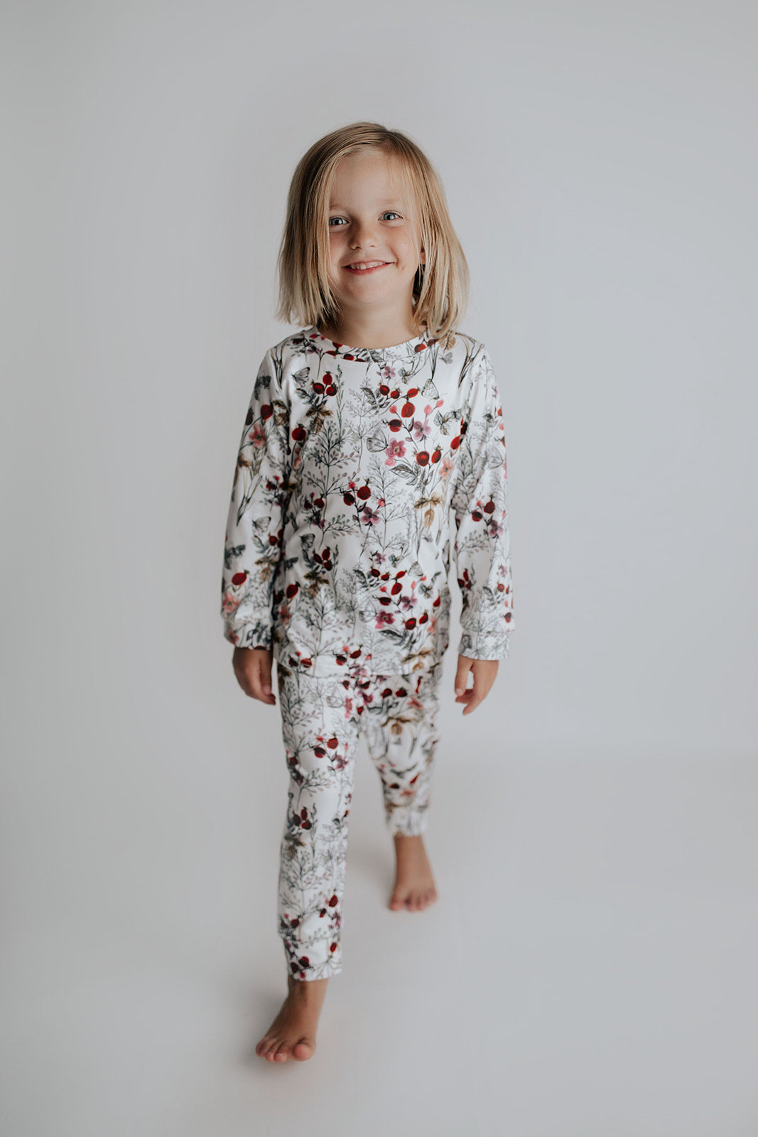 Signature comfy material and beautiful floral designs make these pajama sets a favorite for bedtime or lounging.