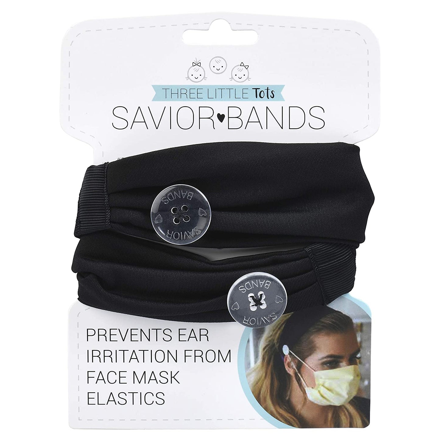 Comfortable Savior Bands headbands prevent ear irritation from mask elastics, perfect for medical and everyday use.