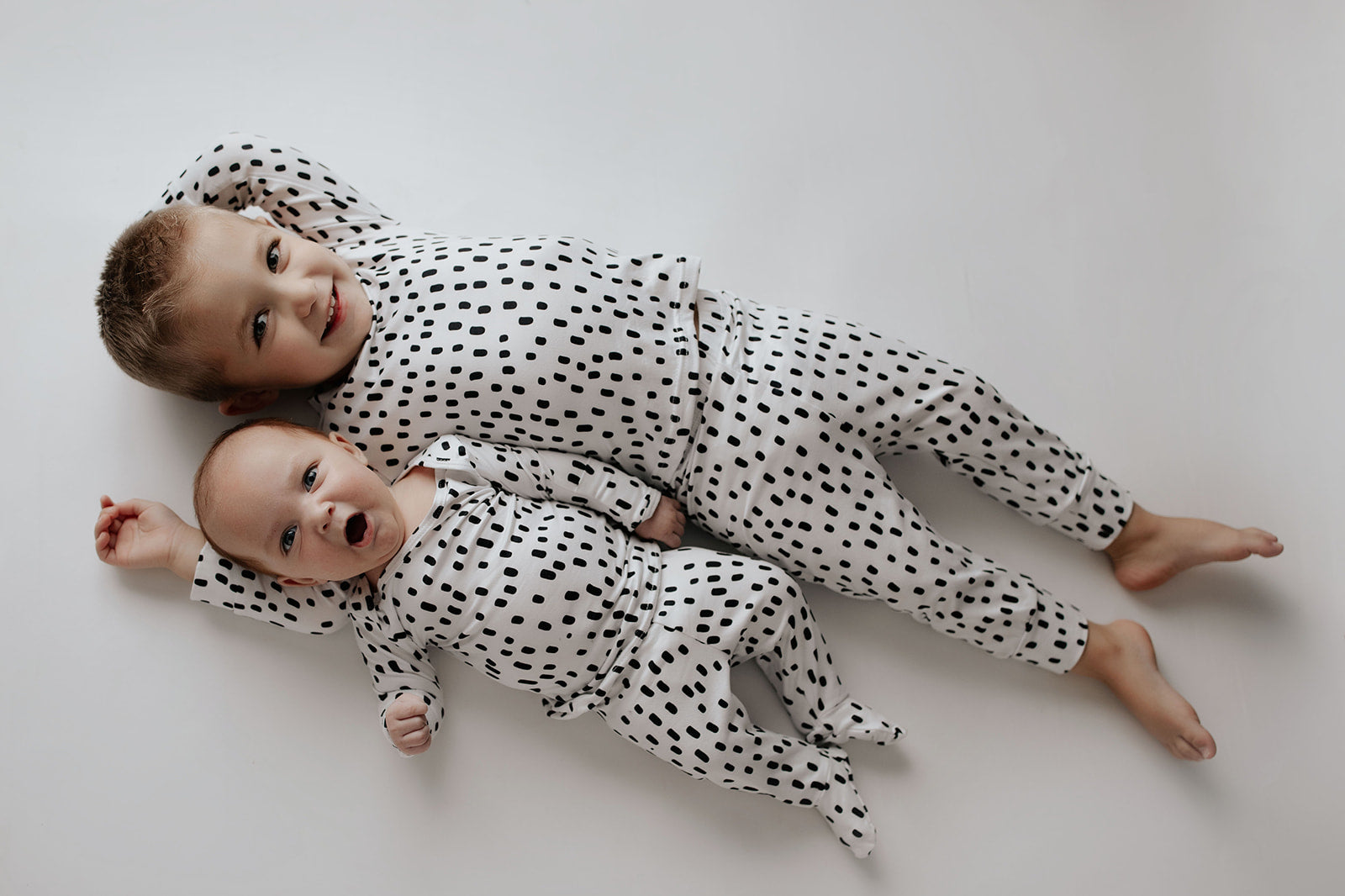 Polka Dot Toddler and big kid jammies in matching prints and solids, designed for comfy bedtime or lounging all day.Polka Dot Toddler and big kid jammies in matching prints and solids, designed for comfy bedtime or lounging all day.