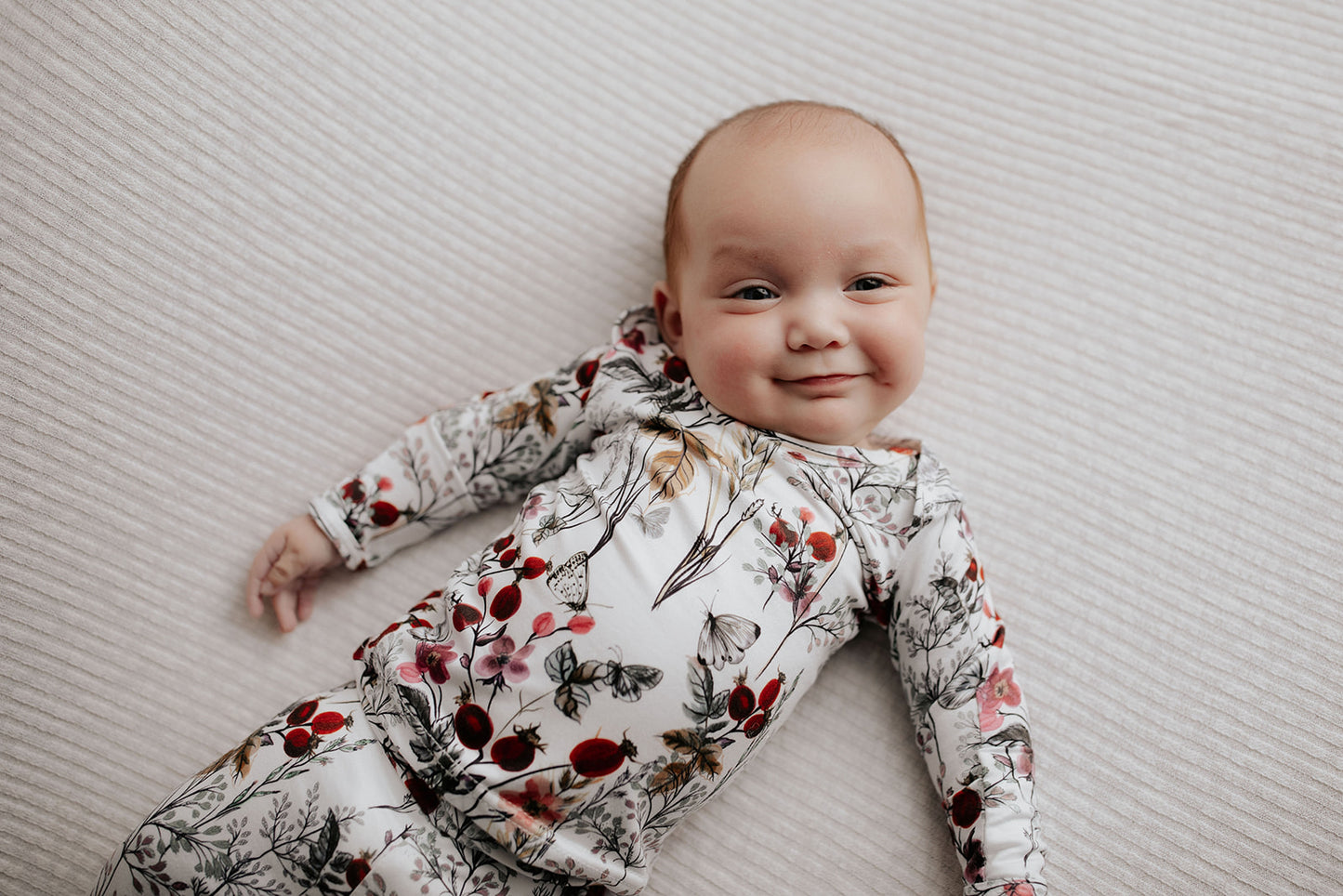 Newborn Jammies feature buttery-soft fabric, fold-over mittens, and footies for ultimate comfort and style.