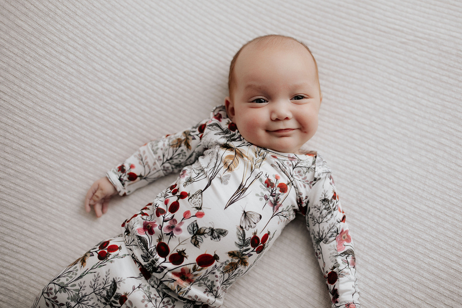 Newborn Jammies feature buttery-soft fabric, fold-over mittens, and footies for ultimate comfort and style.