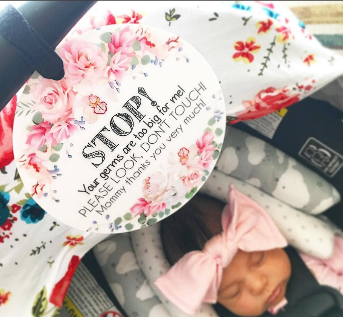 Three Little Tots Flower No Touching Baby Car Seat, additional view