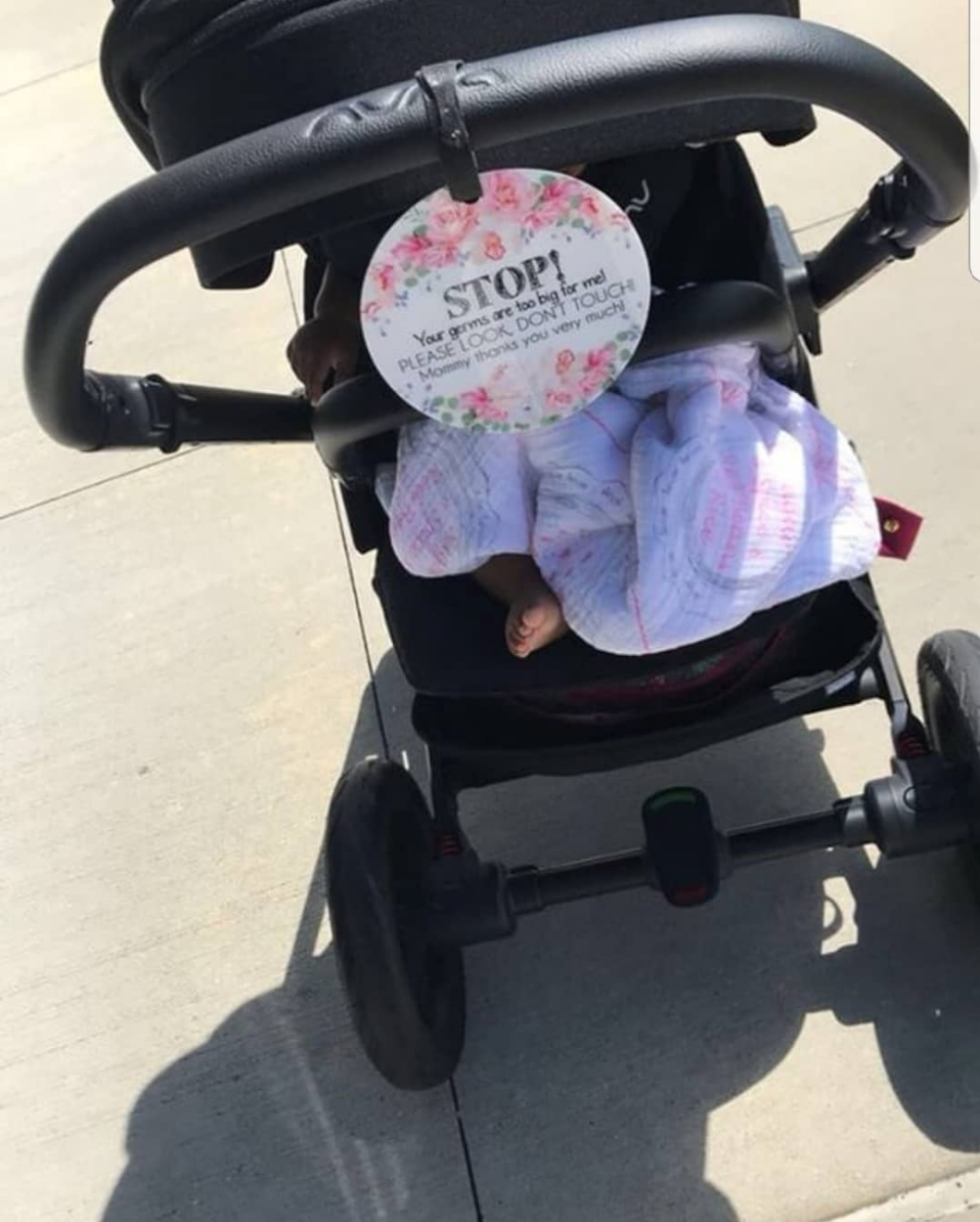 Three Little Tots Flower No Touching Baby Car Seat, alternate angle