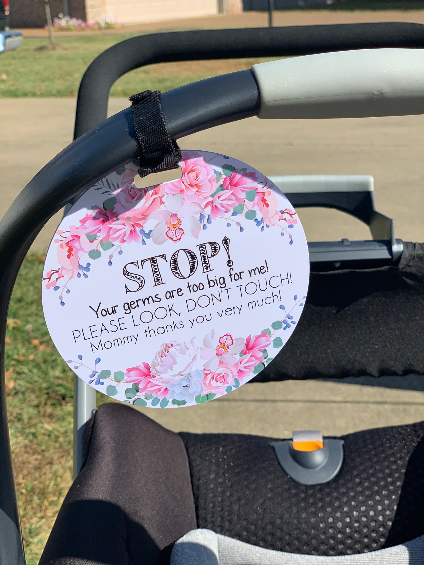 Keep your baby safe from germs! Attach these tags to strollers, car seats, or cribs for peace of mind.