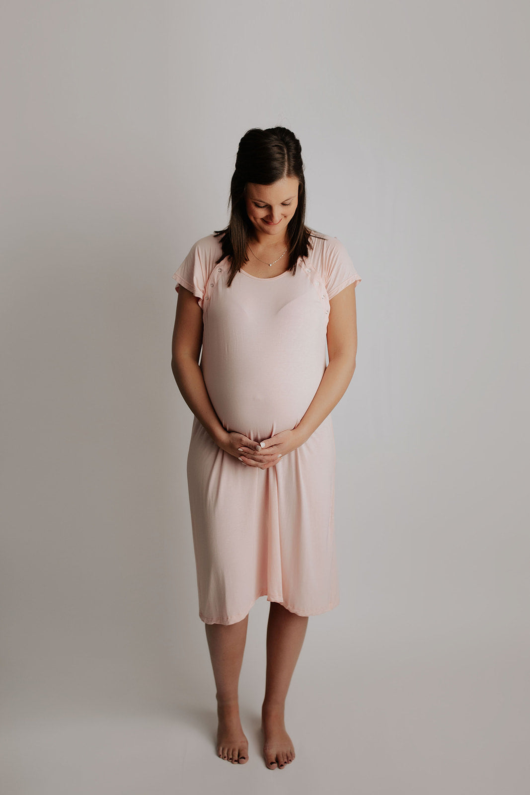 Feel your best during labor and delivery with our ultra-soft, plus-size hospital gowns. Functionality meets comfort for new moms.