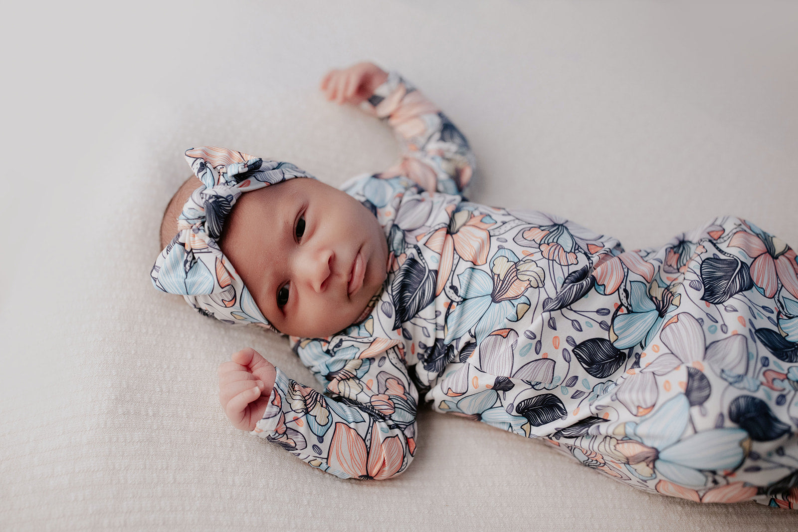 Hand-tied and made with love. Our popular buttery soft and stretchy knotted headbands are perfect for your little girl!