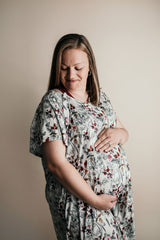 Floral Mommy Labor and Delivery Nursing Hospital Gown