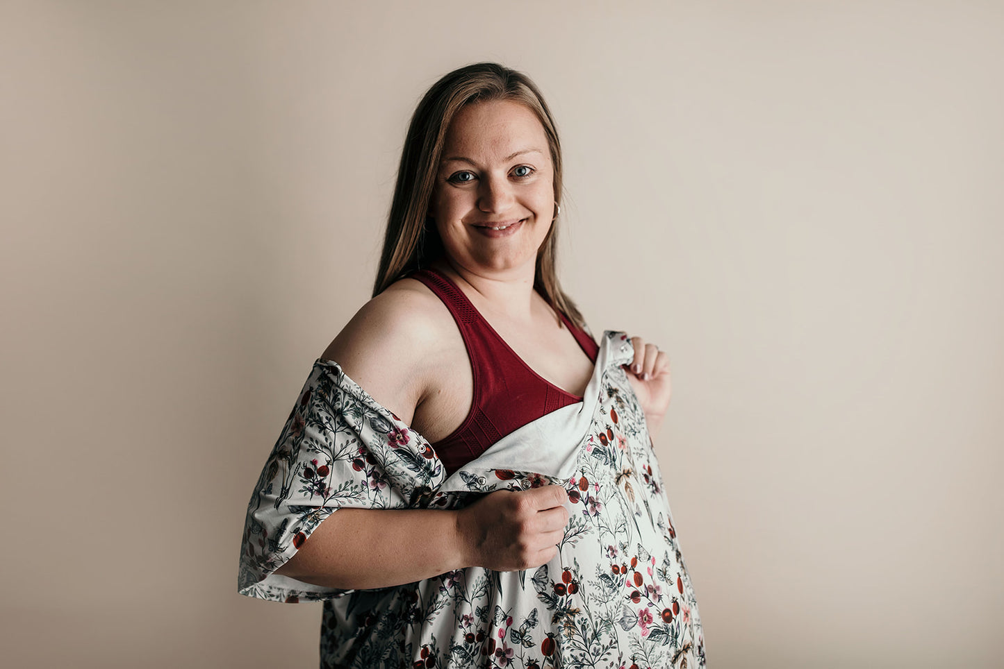 Floral Mommy Labor and Delivery Nursing Hospital Gown