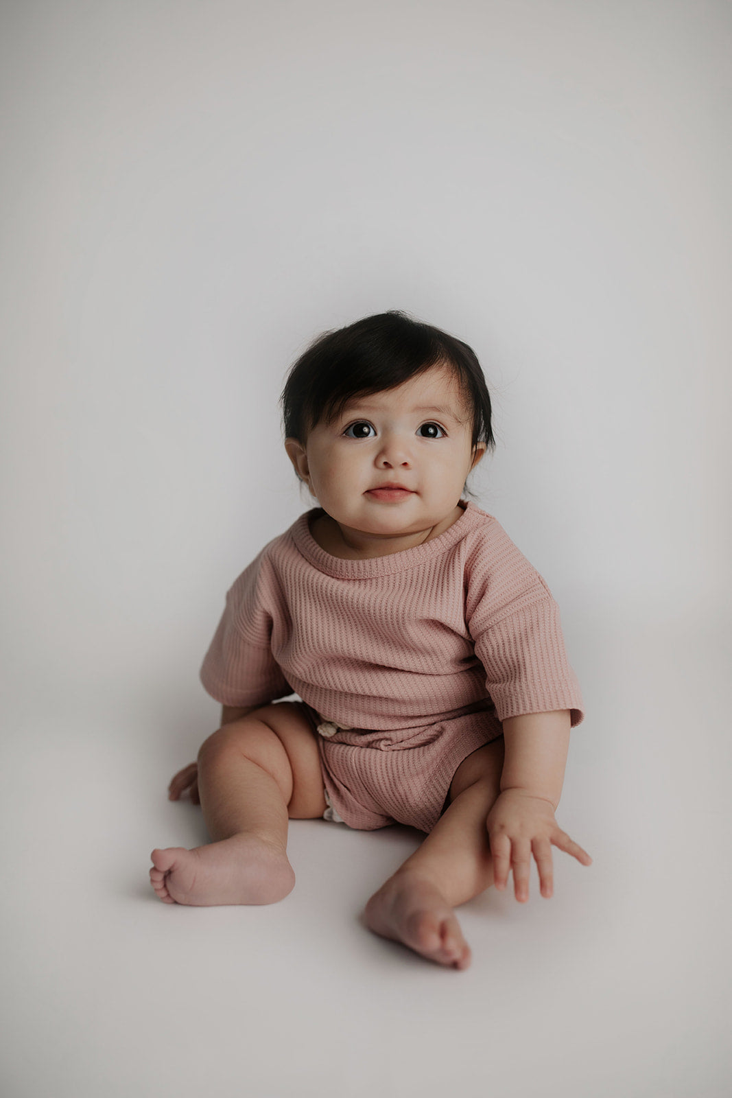 Three Little Tots Rose Summer Waffle Top and Bottom Set, additional view