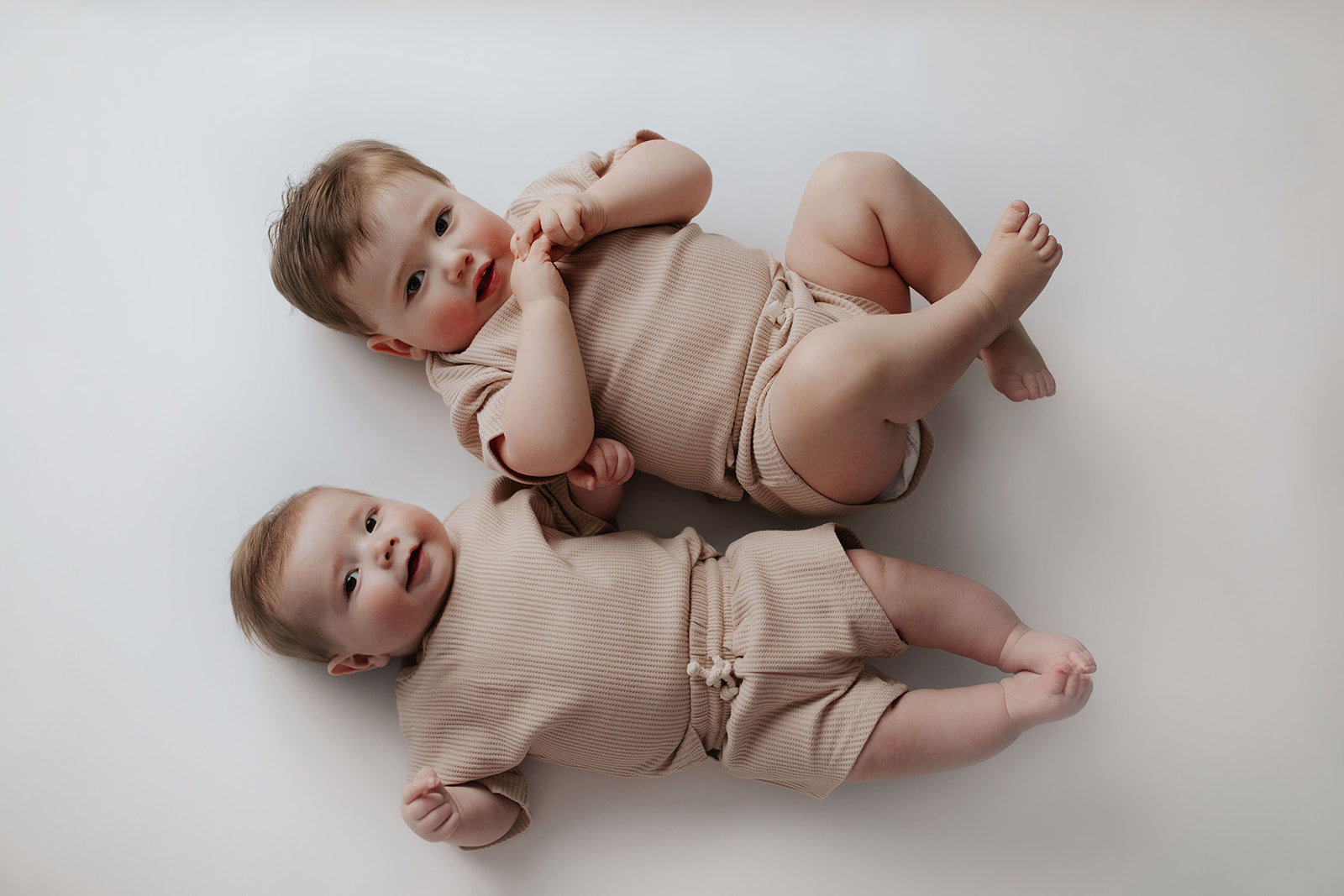 Three Little Tots Tan Waffle Set, sixth additional photo