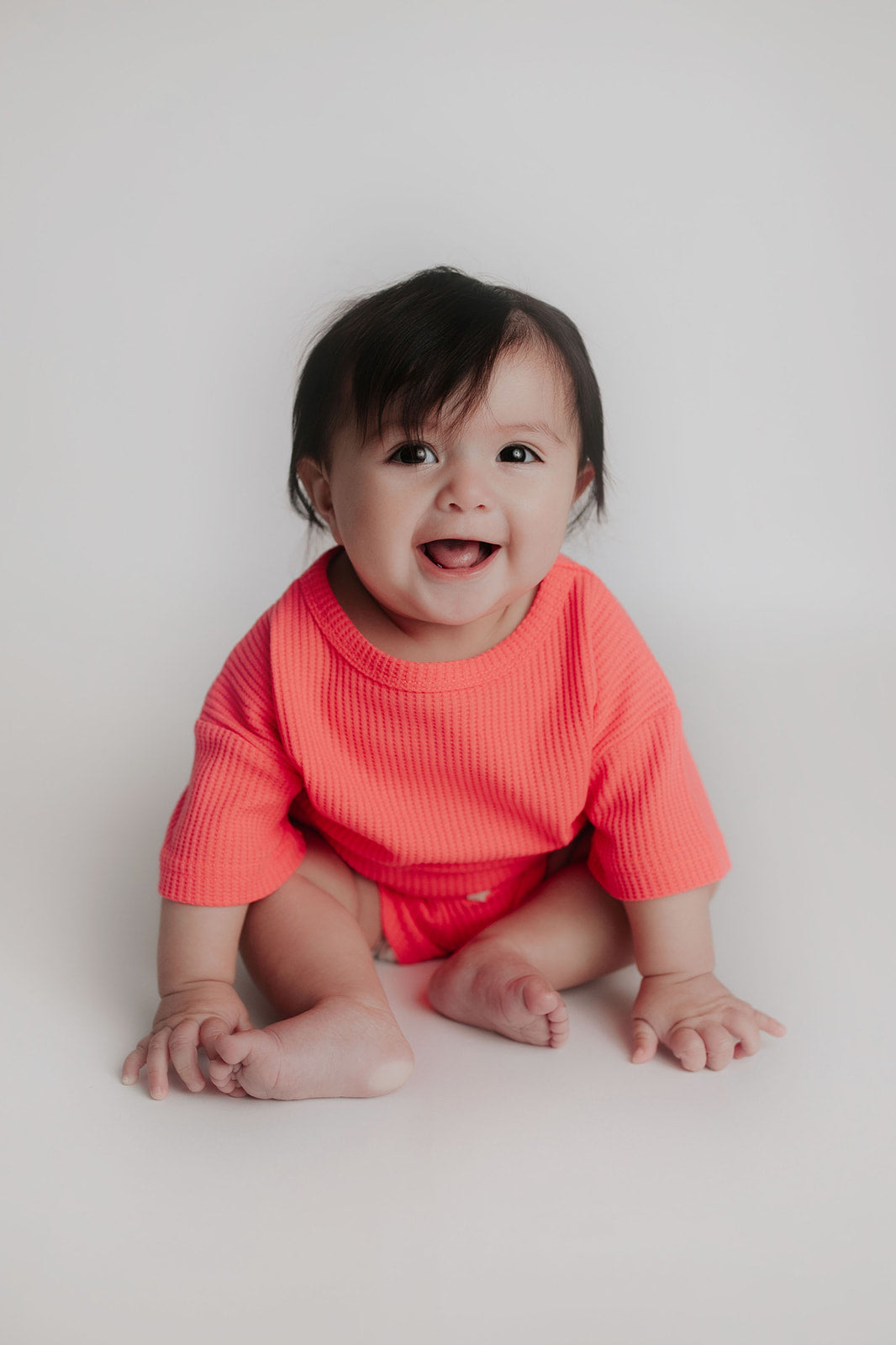 Three Little Tots Hot Pink Summer Waffle Set, eighth additional photo