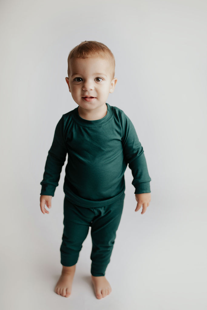 Ribbed Forest Green Jammies