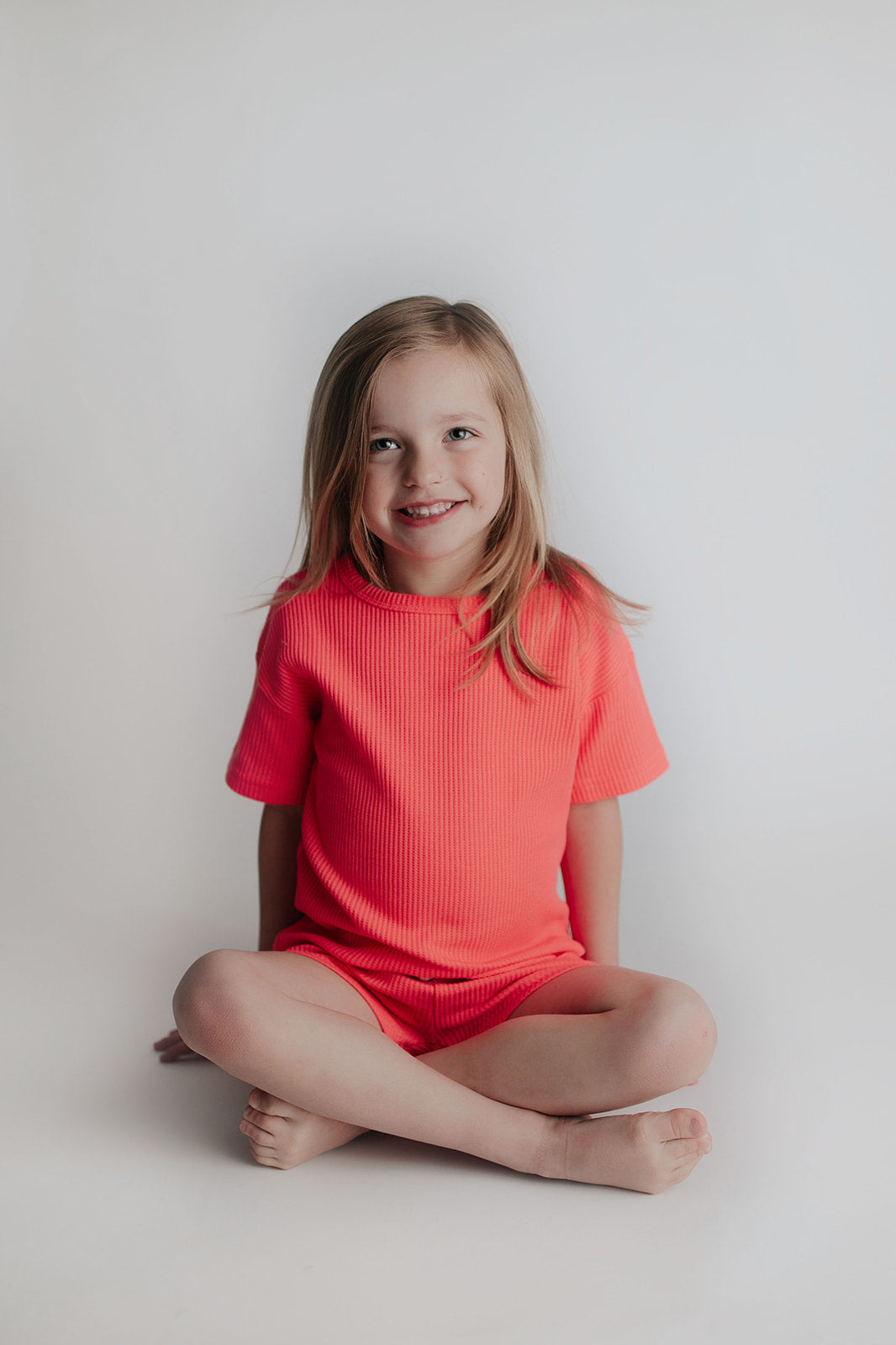 Three Little Tots Hot Pink Summer Waffle Set, fifth additional photo