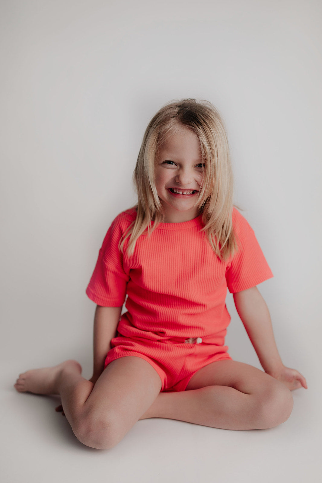 Three Little Tots Hot Pink Summer Waffle Set, third additional photo