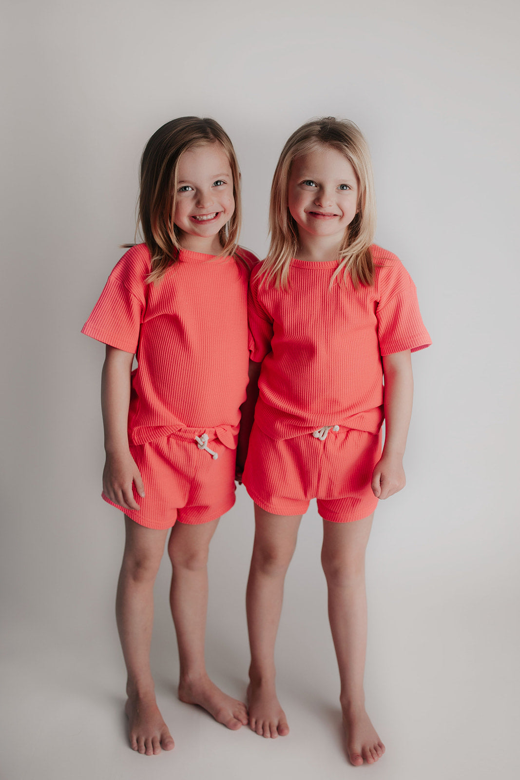 Three Little Tots Hot Pink Summer Waffle Set, another angle