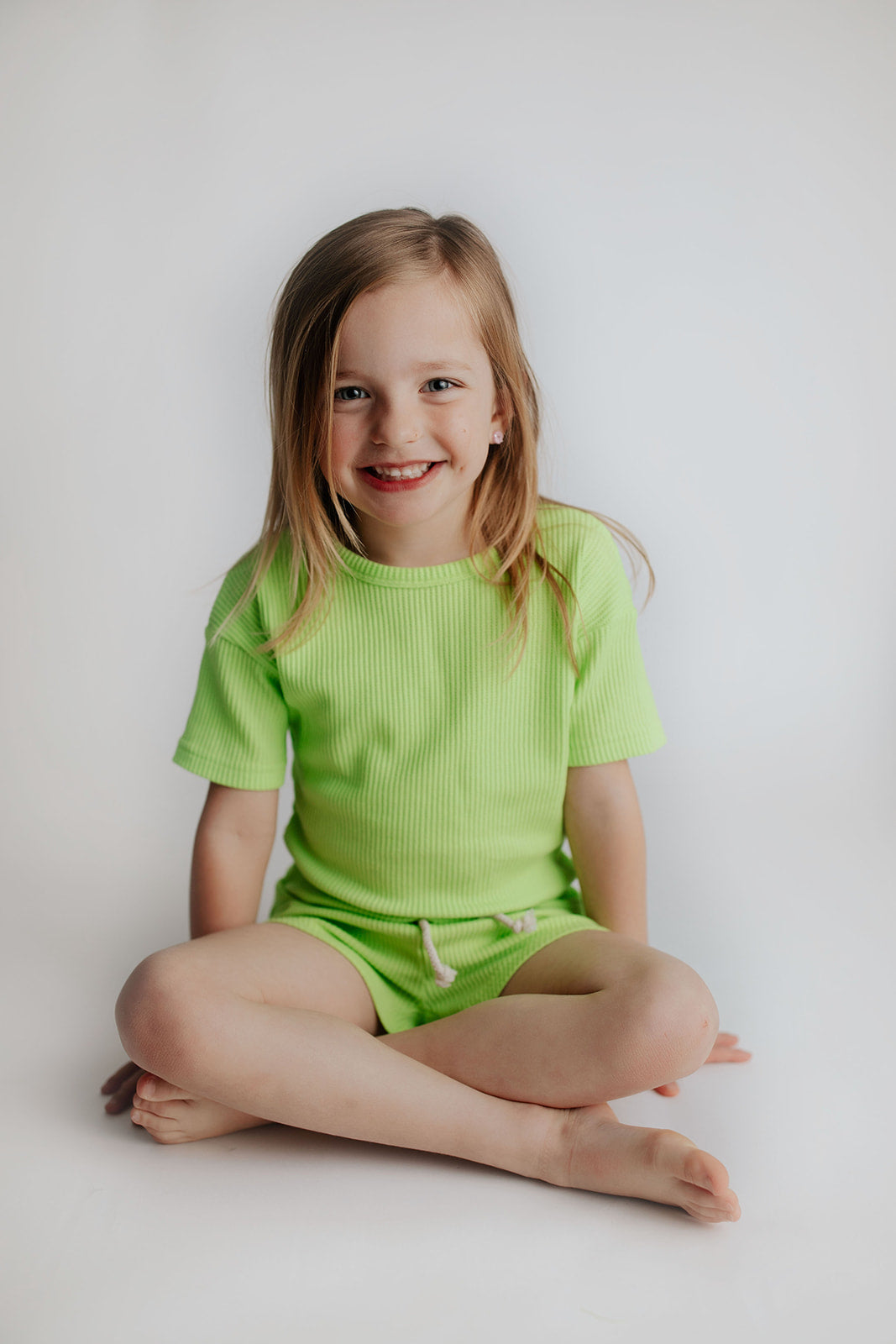 Three Little Tots Lime Green Waffle Set, additional view