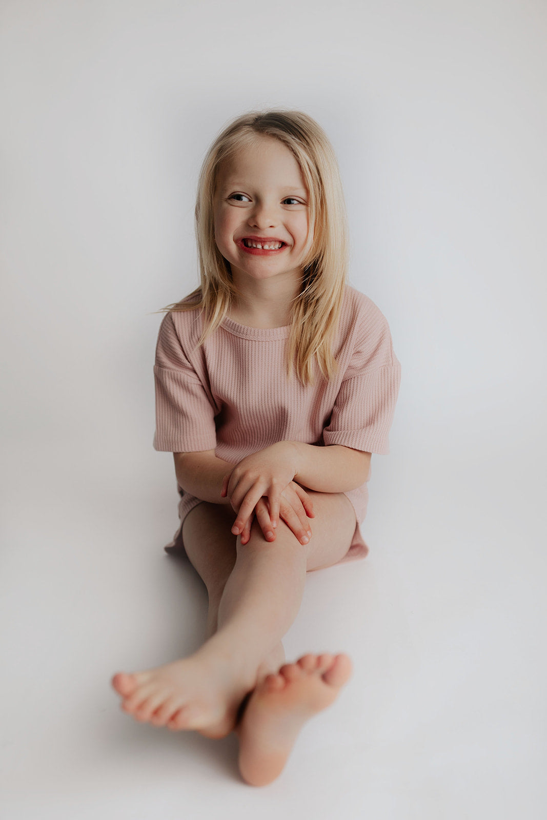 Three Little Tots Rose Summer Waffle Top and Bottom Set, seventh additional photo