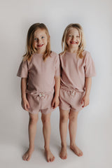 Rose Summer Waffle Top & Bottom Set
