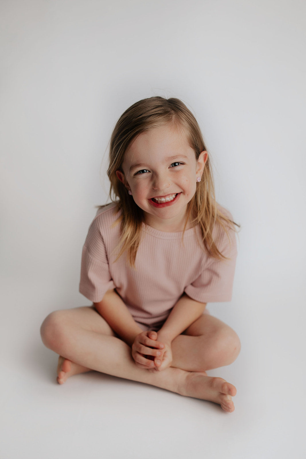 Three Little Tots Rose Summer Waffle Top and Bottom Set, additional product photo