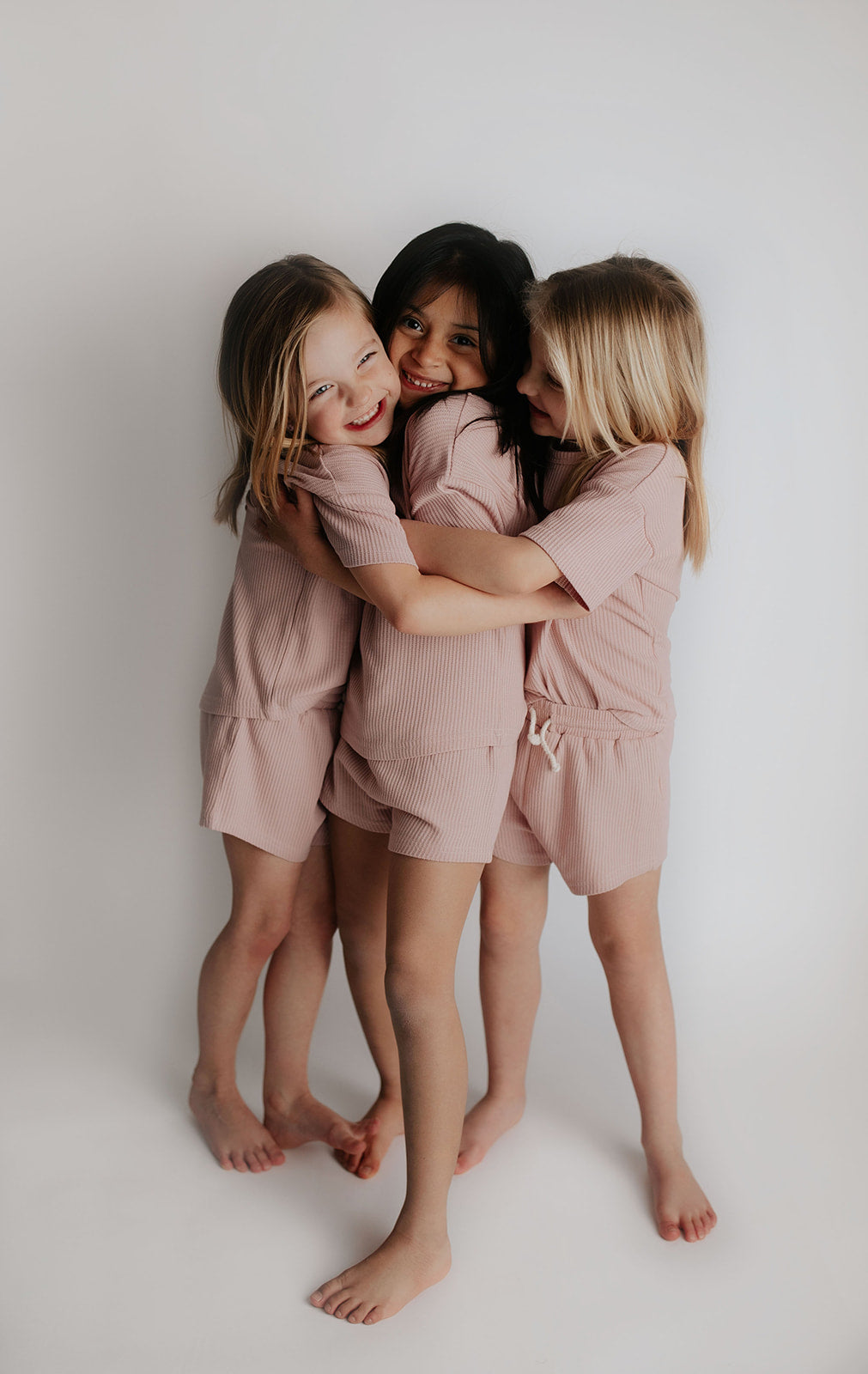 Three Little Tots Rose Summer Waffle Top and Bottom Set, additional product photo