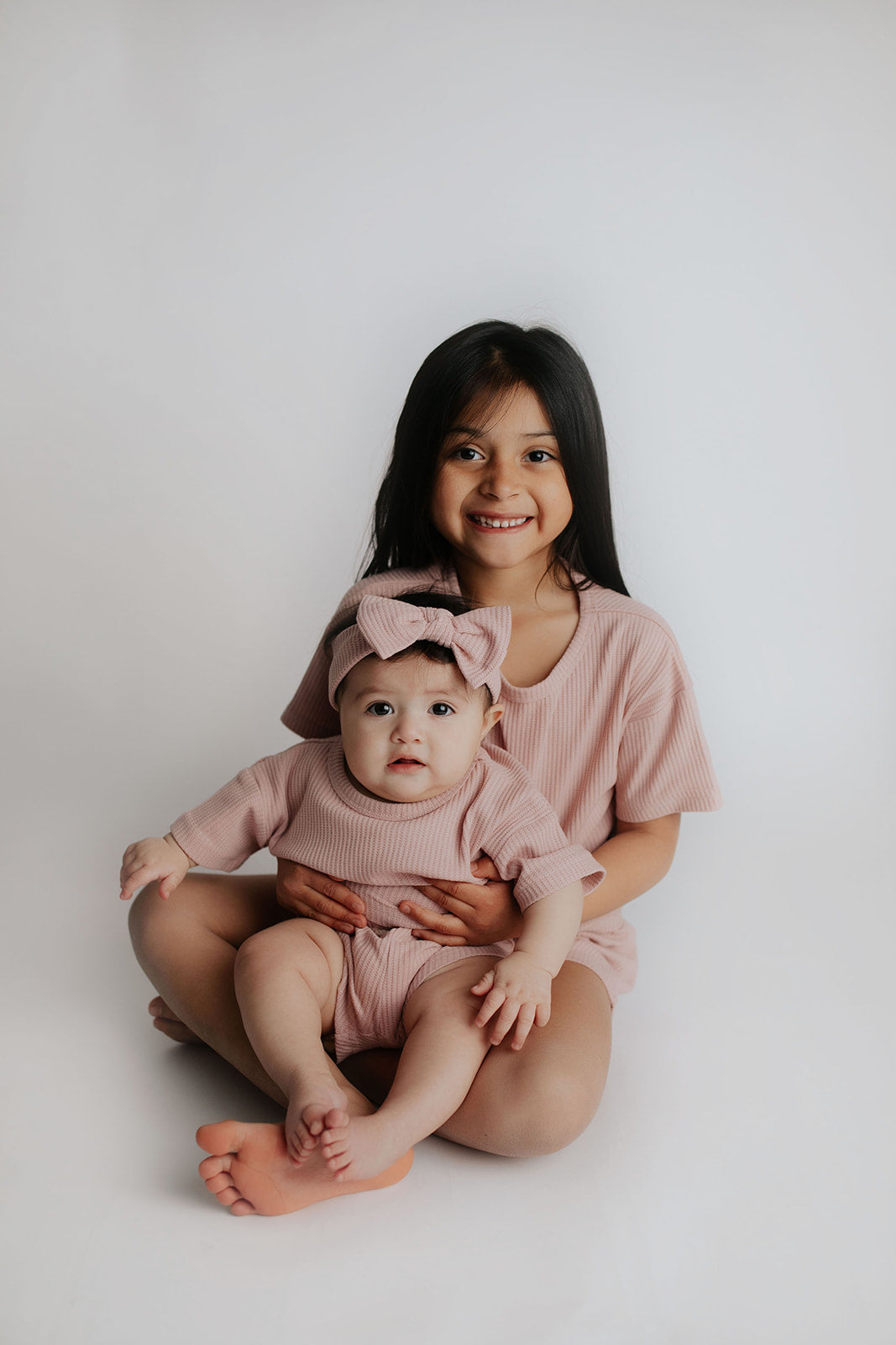 Three Little Tots Rose Summer Waffle Top and Bottom Set, additional product photo