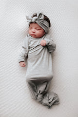 Gray Knotted Baby Gown
