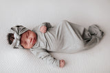 Gray Knotted Baby Gown