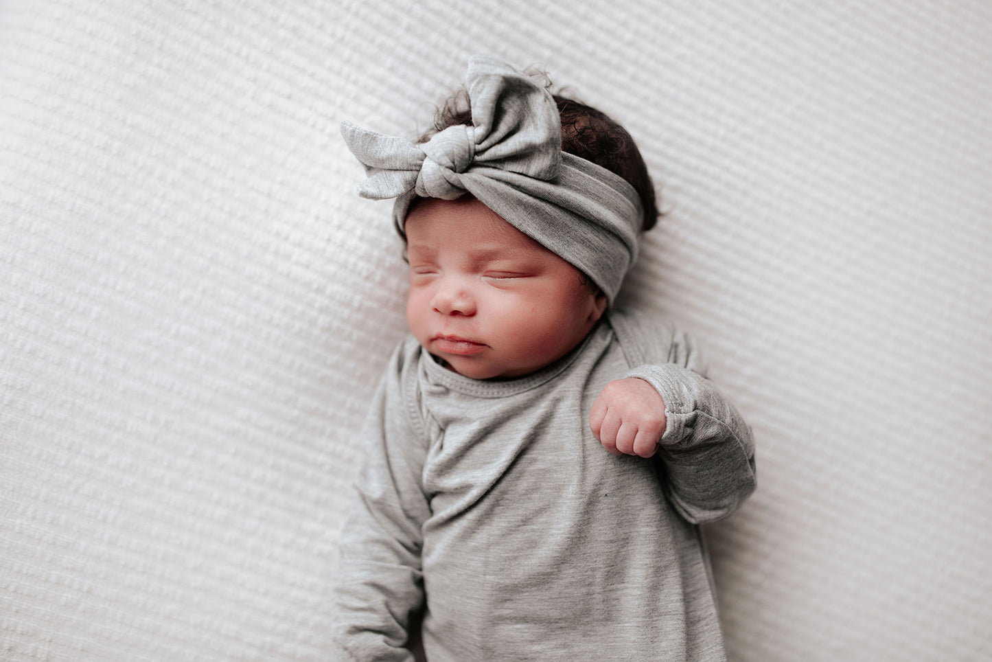Gray Knotted Baby Gown