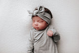 Gray Knotted Baby Gown