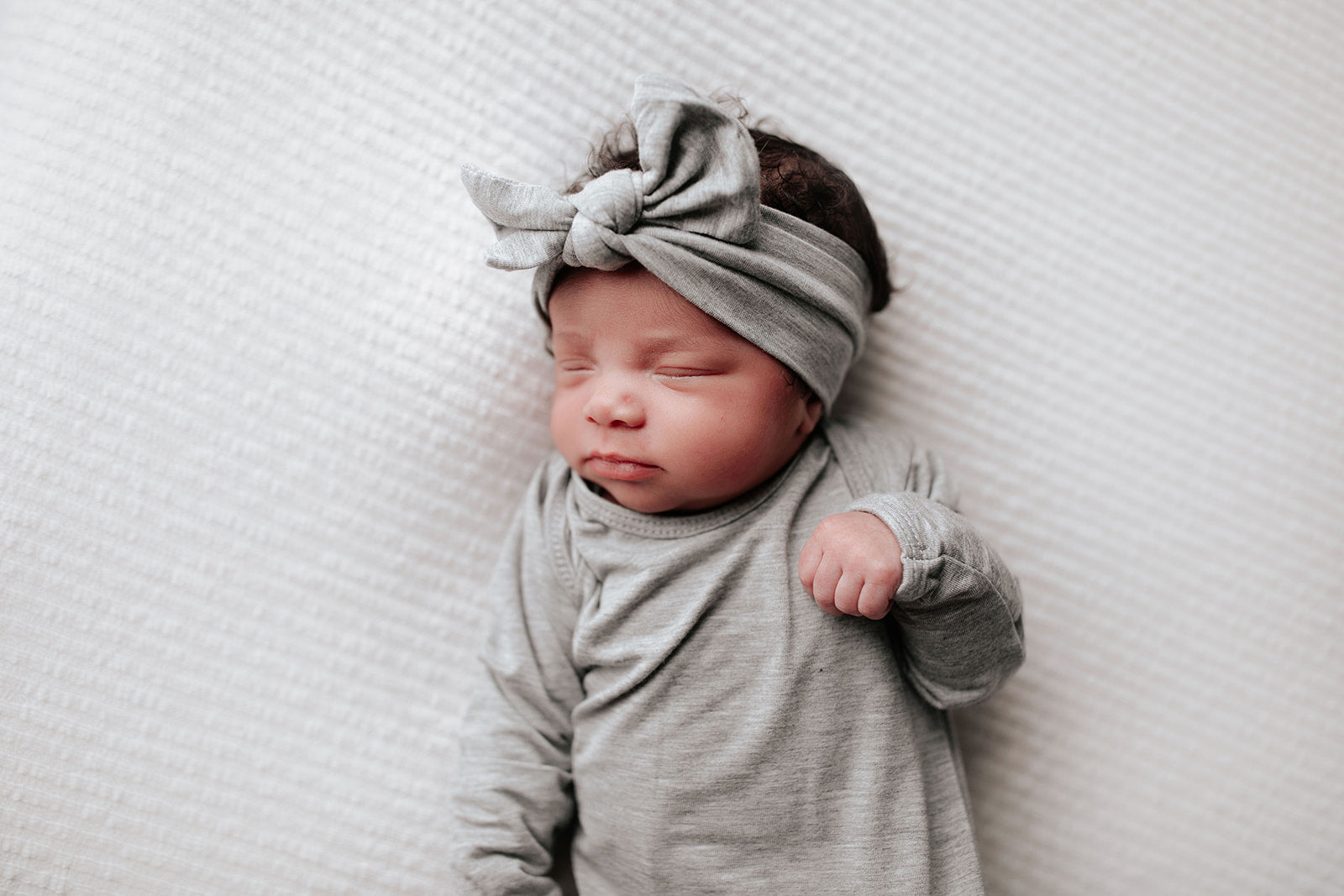 Gray Knotted Baby Gown