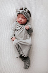 Gray Knotted Baby Gown