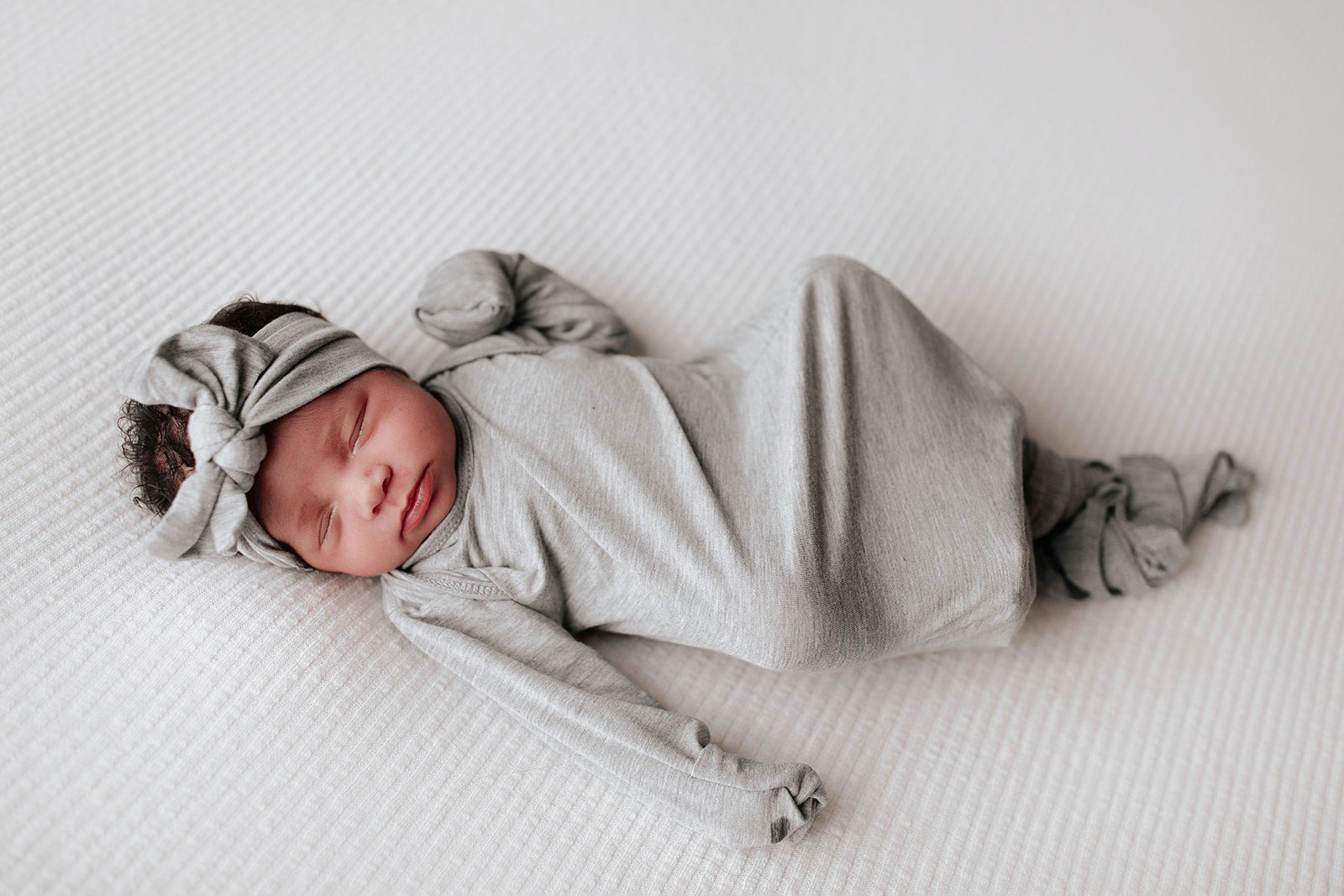 Gray Knotted Baby Gown