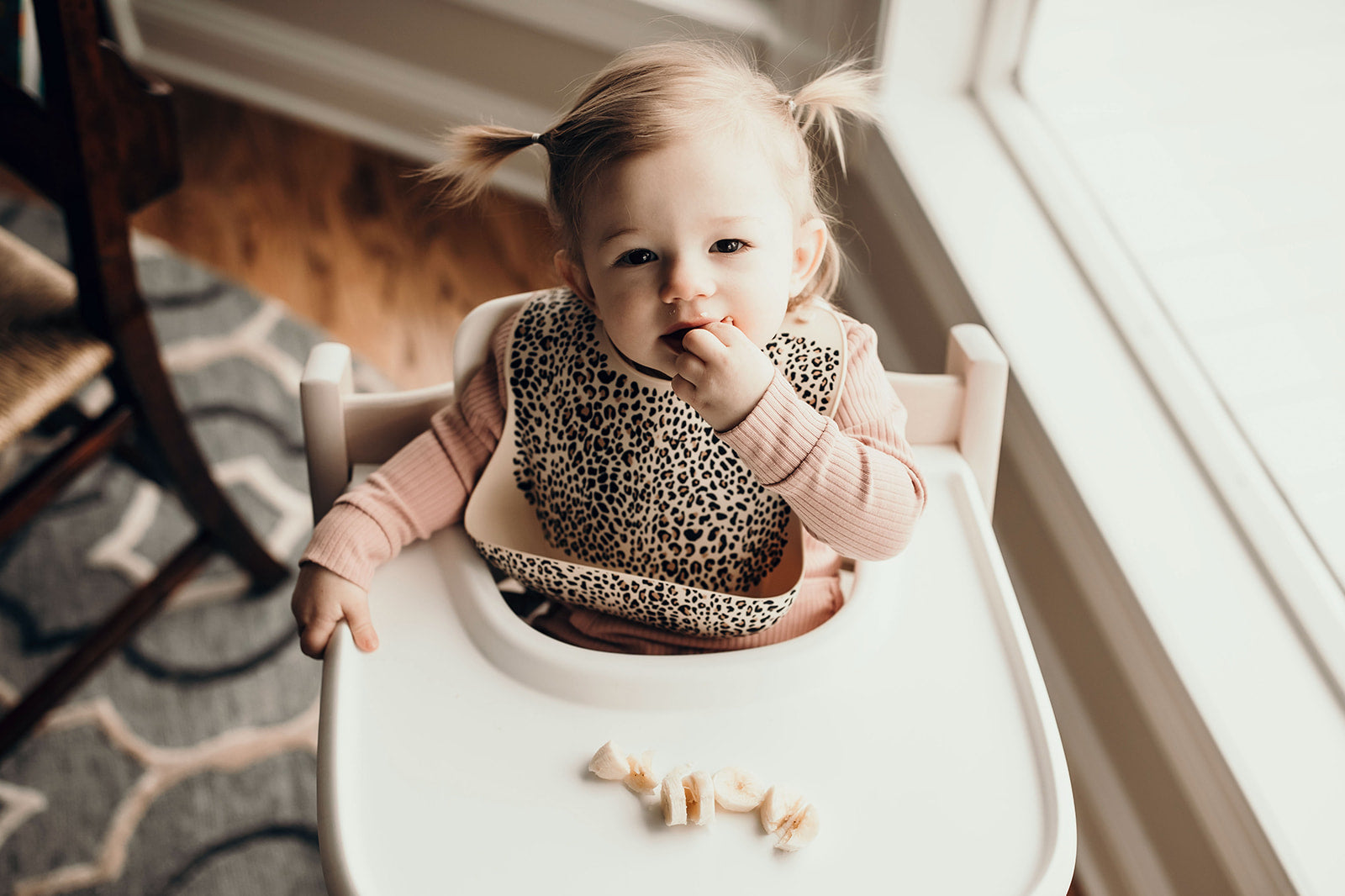 Three Little Tots Leopard Silicone Baby Bib, fifth additional photo
