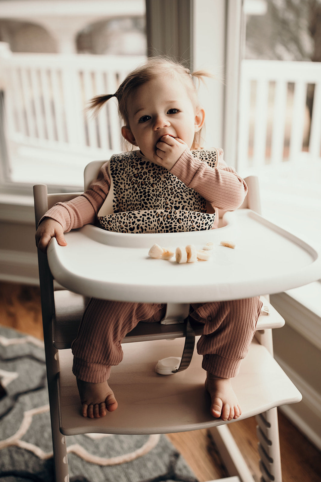 Three Little Tots Leopard Silicone Baby Bib, fourth additional photo