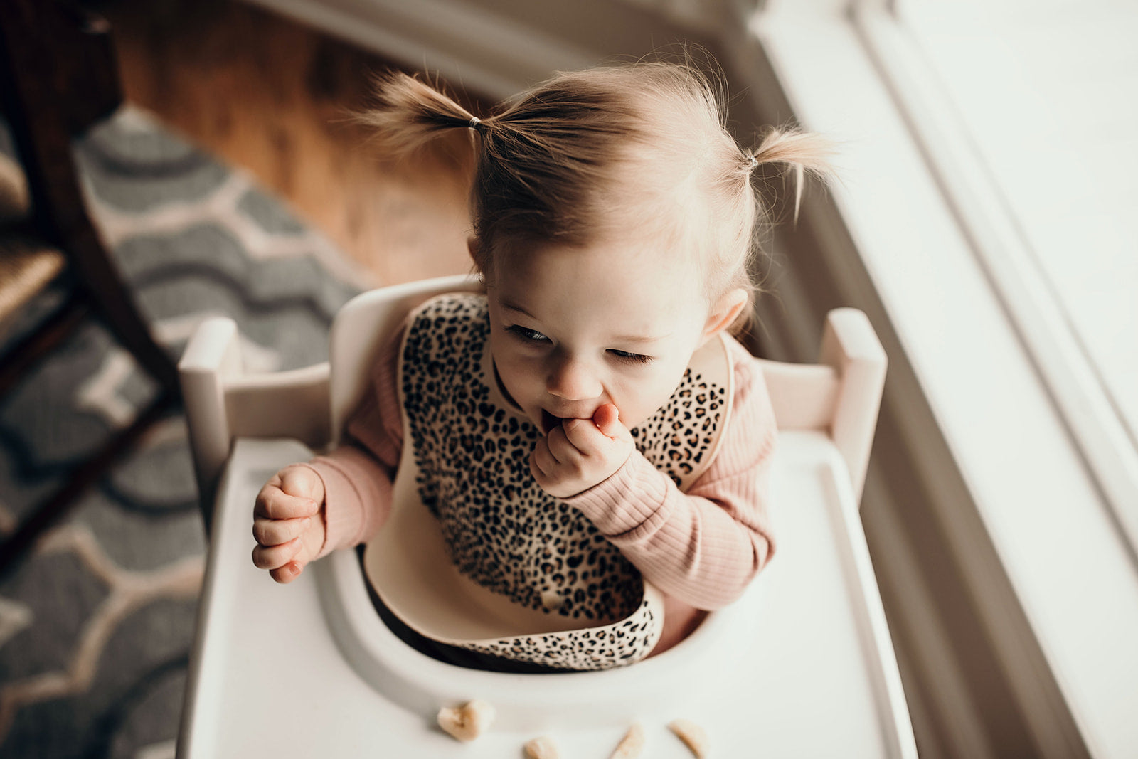 Three Little Tots Leopard Silicone Baby Bib, sixth additional photo