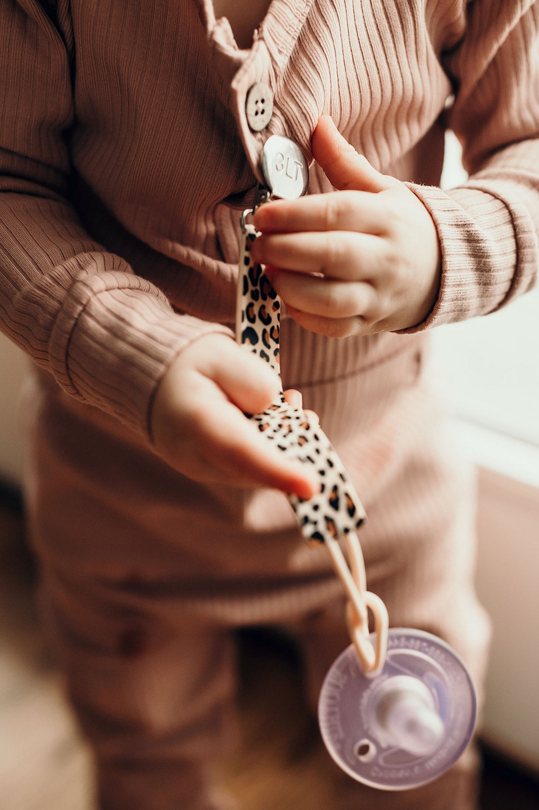 Leopard Silicone Pacifier Clip