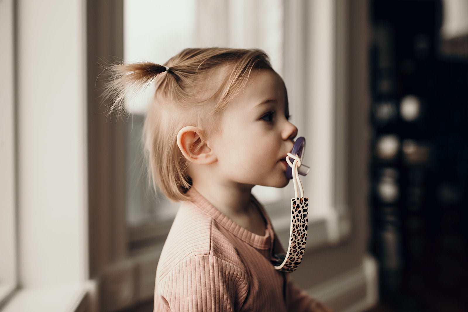 Leopard Silicone Pacifier Clip