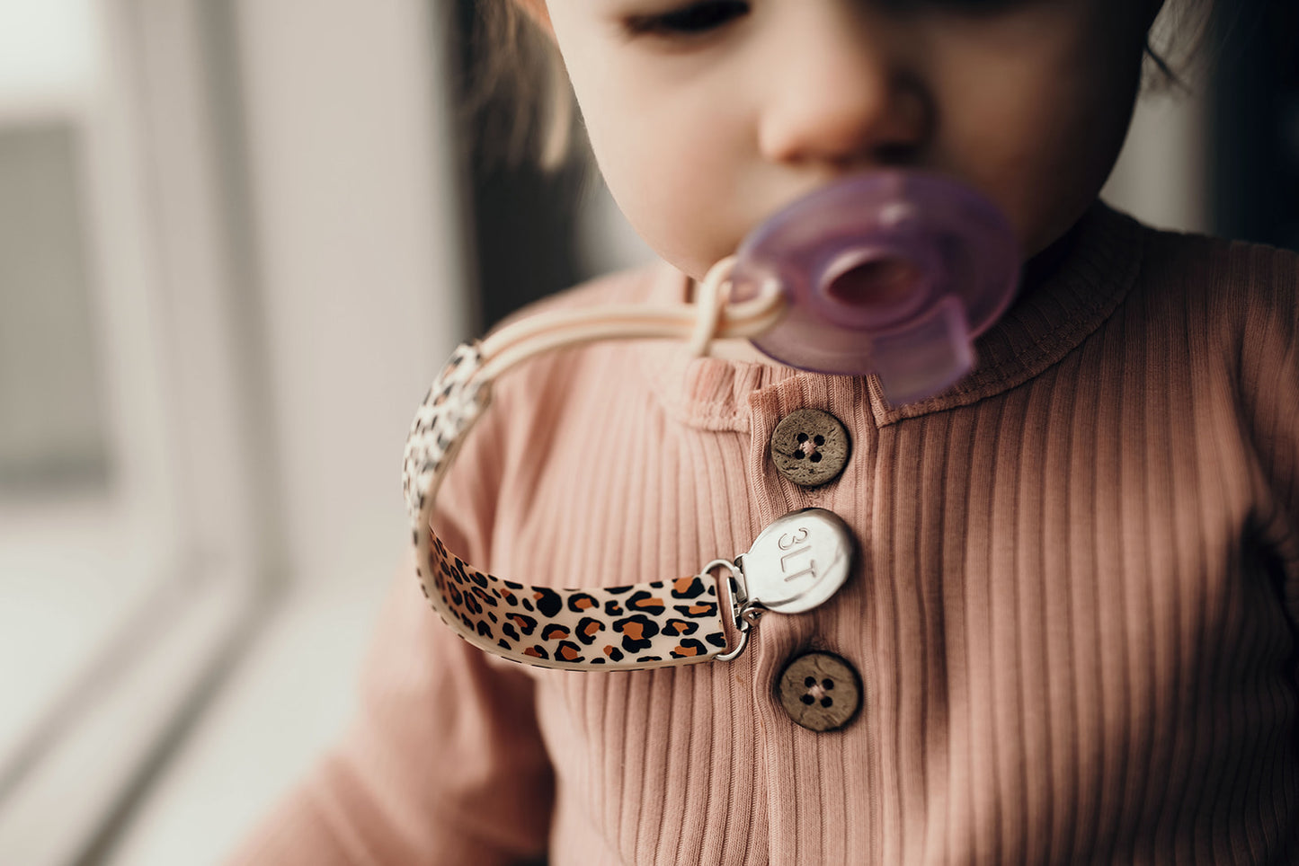 Leopard Silicone Pacifier Clip