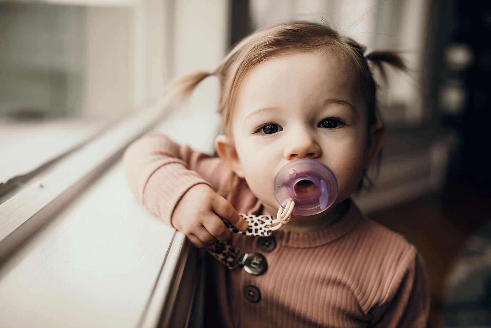 Leopard Silicone Pacifier Clip
