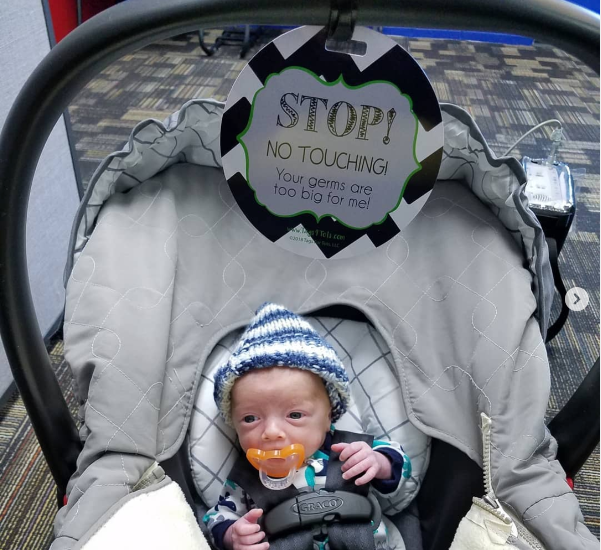 Three Little Tots Stop No Touching Boy Car Seat, third additional photo