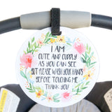 Politely remind others to admire your baby from a distance with these cute and effective no-touch signs. Perfect gift for newborn baby shower or preemie NICU baby