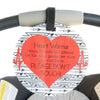 heart warrior chd awareness sign for a car seat