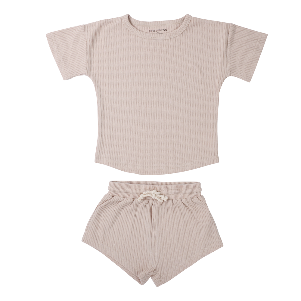 Three Little Tots Tan Waffle Set, additional product photo
